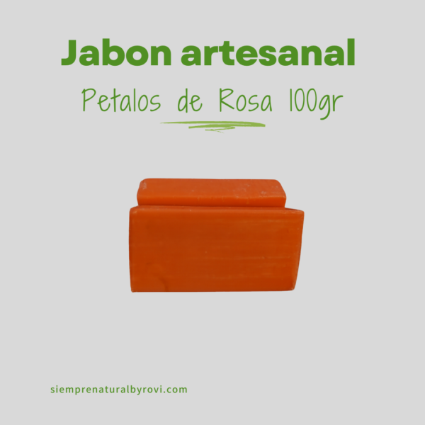 Jabón Artesanal Pétalos de Rosa (100g)