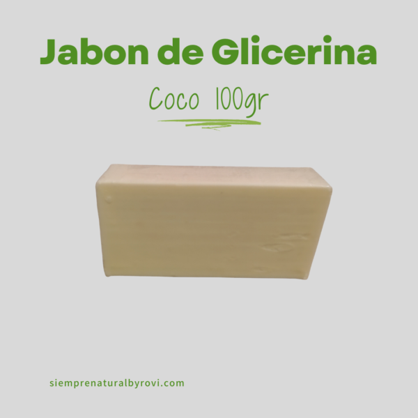 Jabón de Glicerina de Coco (100g)