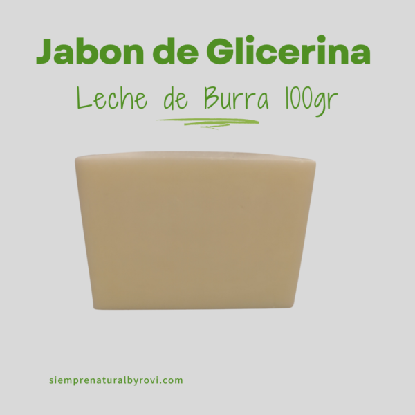 Jabón de Glicerina de Leche de Burra (100g)